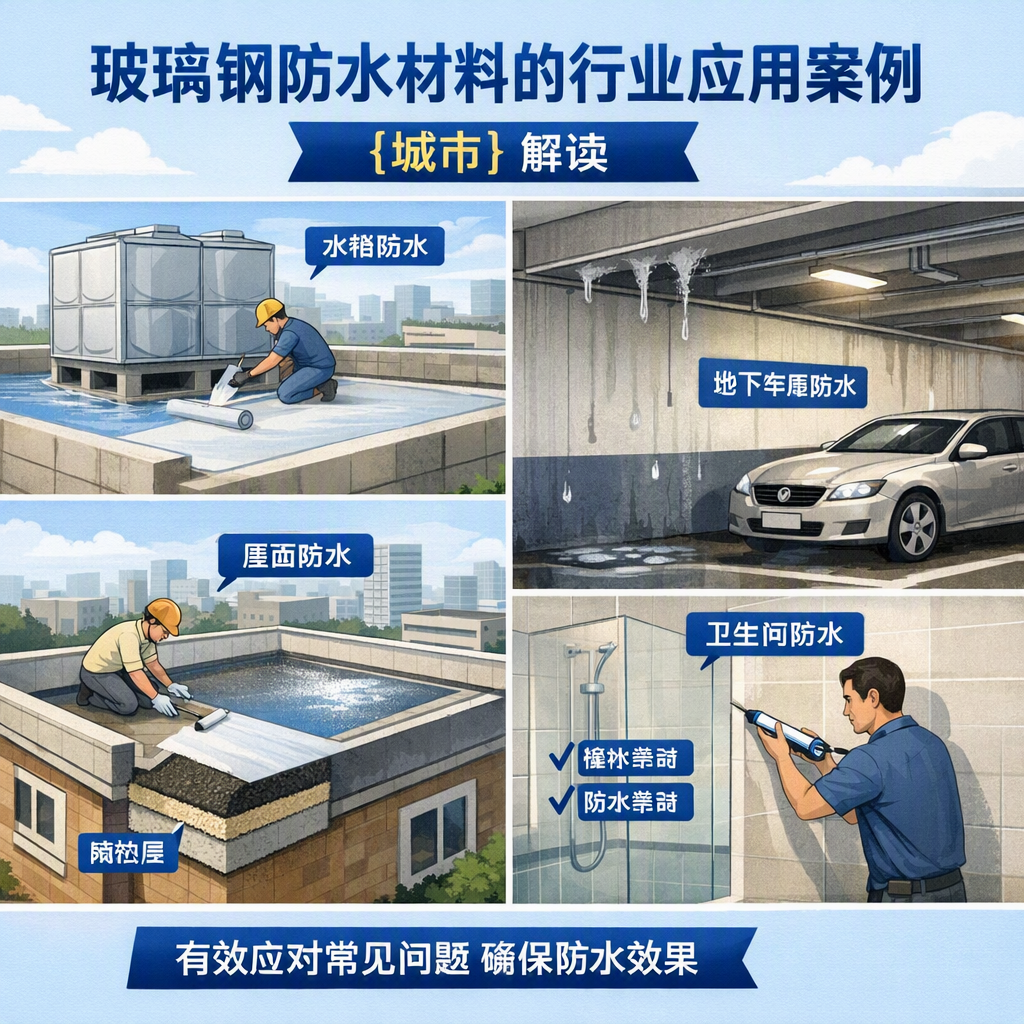 玻璃钢防水材料的行业应用案例，随州解读